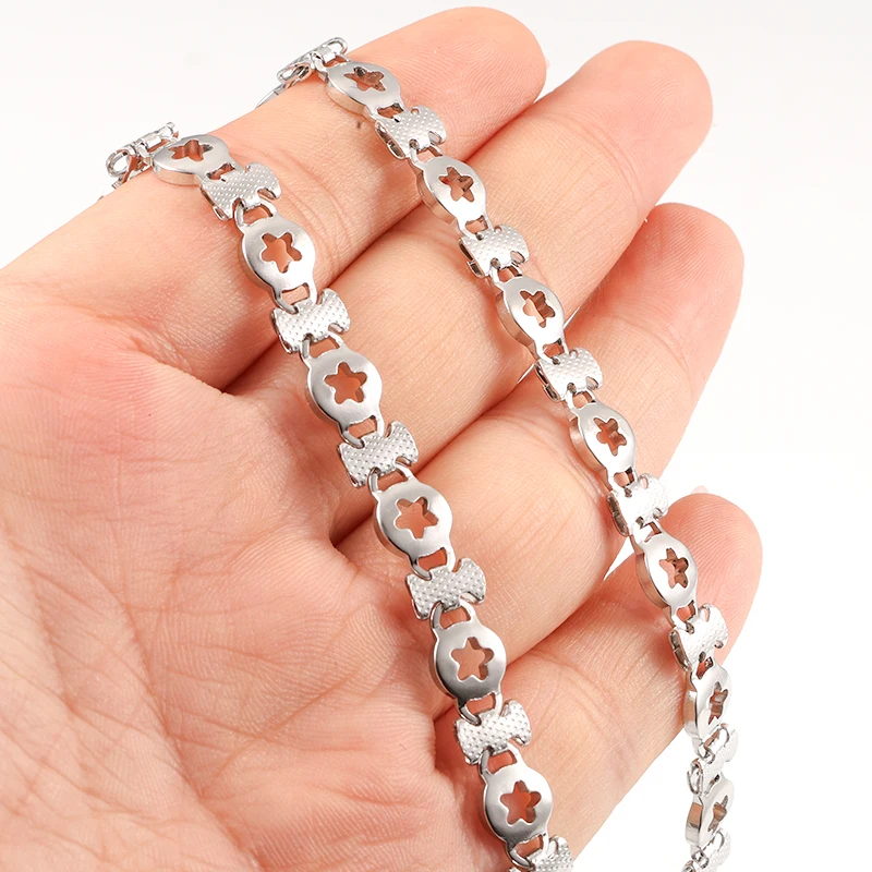 Stainless Steel Pentagram Chain For Jewelry Making Accessories DIY Bracelet Men Necklace Featured Design Watches Band Chains 1M