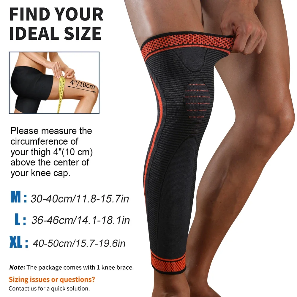 Sport Full Leg Compression Sleeves Knee Support