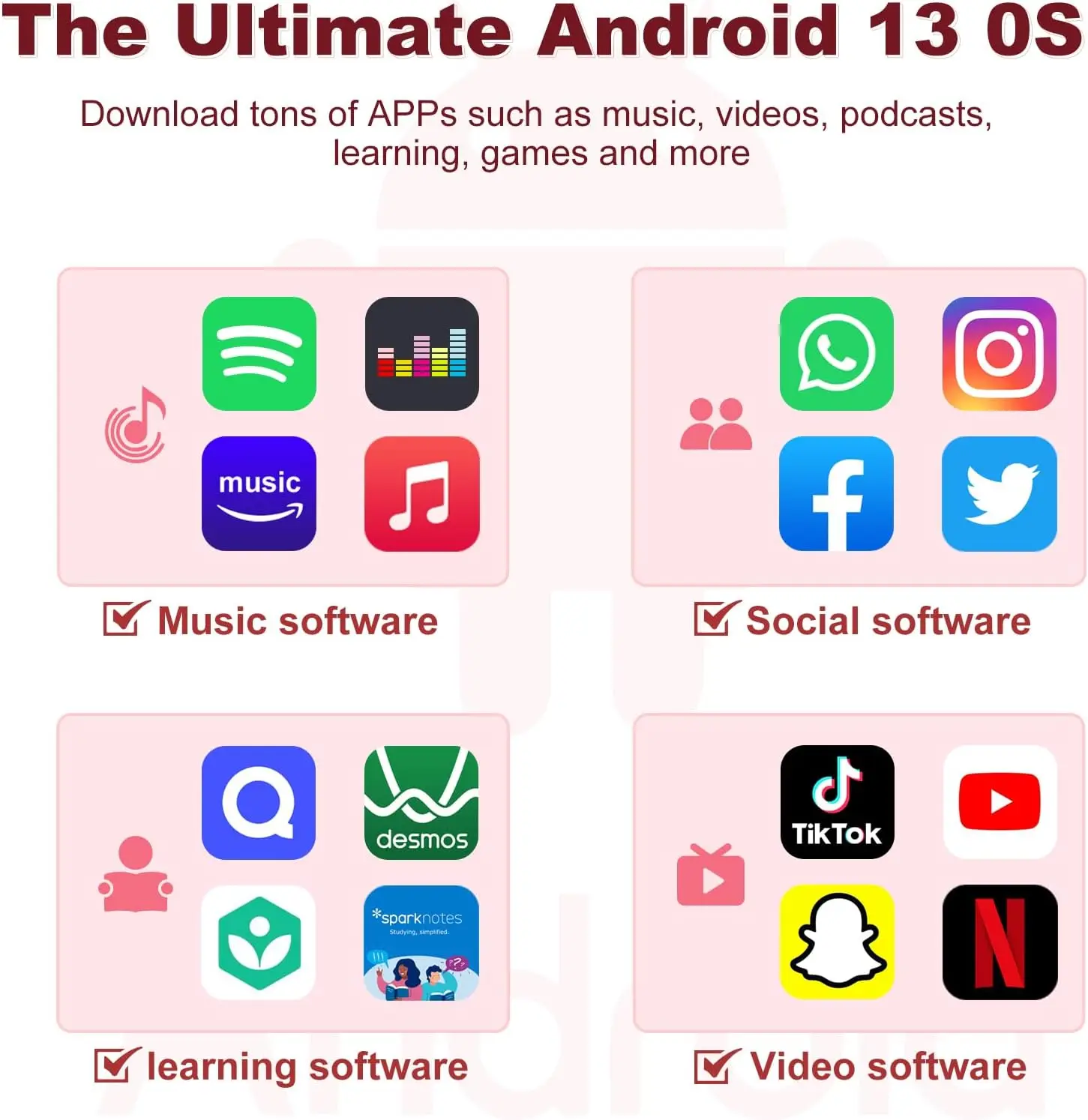 Portable WiFi MP3 Player with Bluetooth and Touchscreen