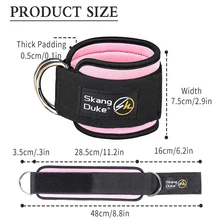 

NEW Nylon Ankle Strap for Resistance Band Exercise Ankle Cuff Cable Machine Workout Gym Equipment for Men Women with D Ring HOT