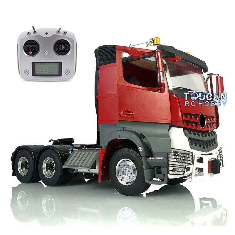 1/14 6*6 LESU RC Tractor Truck Metal Chassis DIY Painted Cabin Sound ESC Roof light Radio Controller W/O Battery Toy THZH0830 2