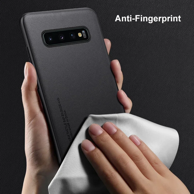 Luxury Matte PU Leather Phone Case - Silicone Protection Cover