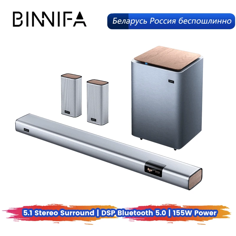 Binnifa Bluetooth Speaker Sound 5 1 Home Theater Subwoofer Speakers