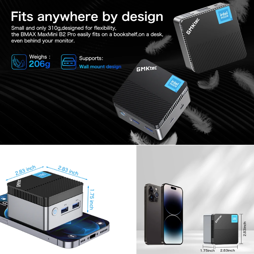 GMKtec KB5 Mini PC Intel Celeron N5105 Windows 11 Pro 4C/4T DDR4