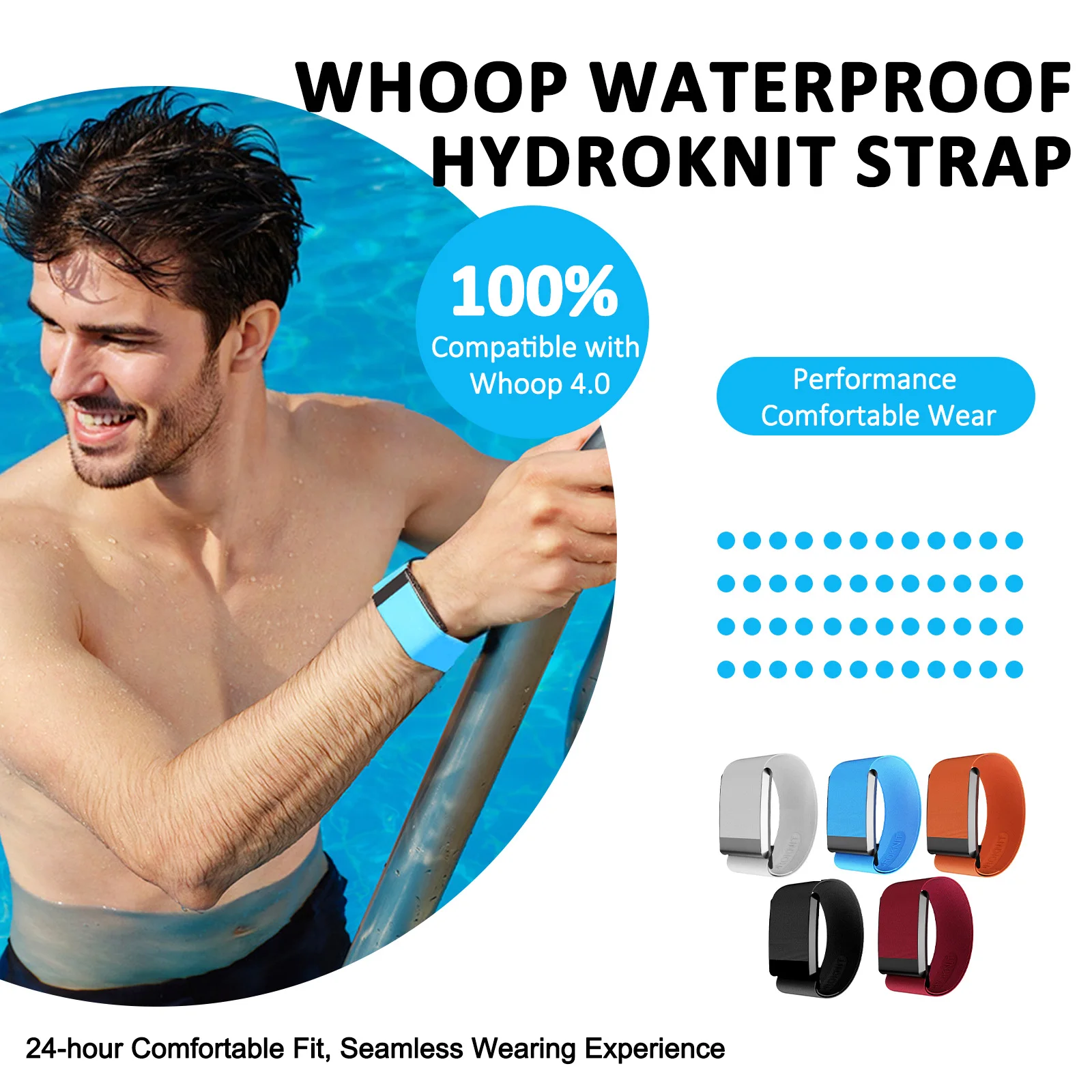 TUDIA Étui PC à Clipser Bracelet En Nylon Réglable Et Auto-agrippant Compatible Avec L'enregistreur Vocal PLAUD NotePin AI [pour Poignets De 14cm à 22cm] Sangle Légère Accessoires (Gris