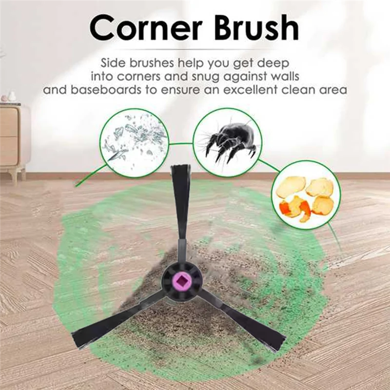 Cepillos Laterales De Repuesto Para Robot Aspirador JONR P20 PRO (pack De 10 Unidades) - Limpieza Profunda De Esquinas