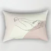 Soft Waist Pillowcase Morandi Geometric Artistic Pattern Household Bedroom Bed Pillowcase Nordic-style Decorative Pillowcase 4