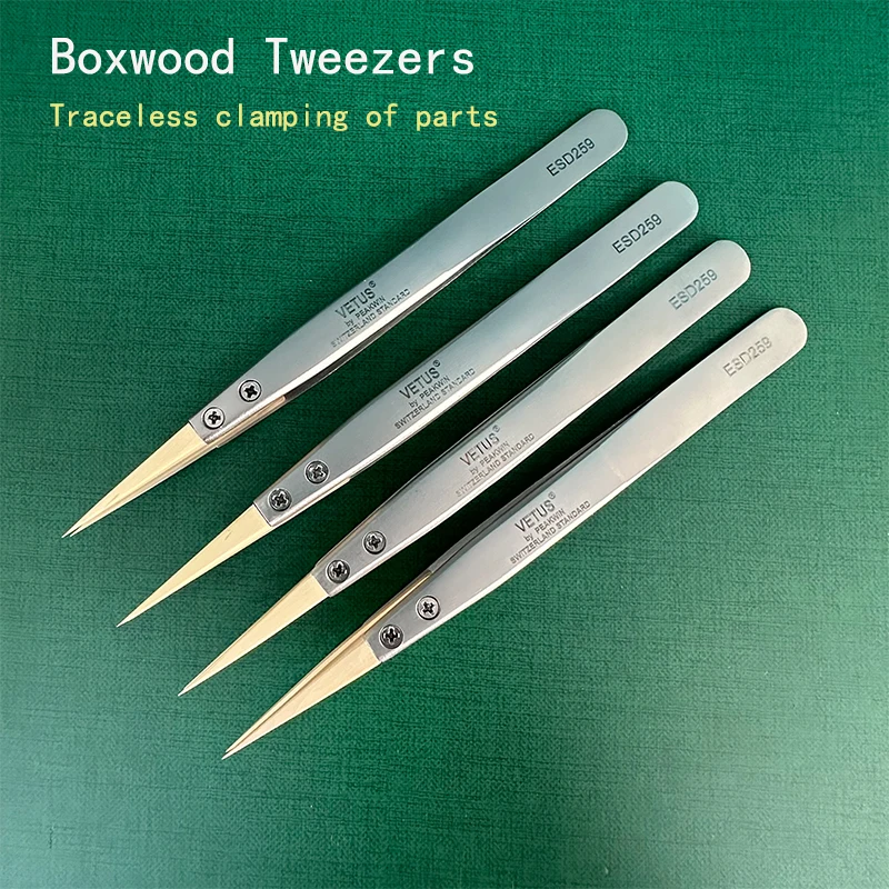BoxwoodTipTweezerHighEndWoodTippedTweezersPrecisionAnti