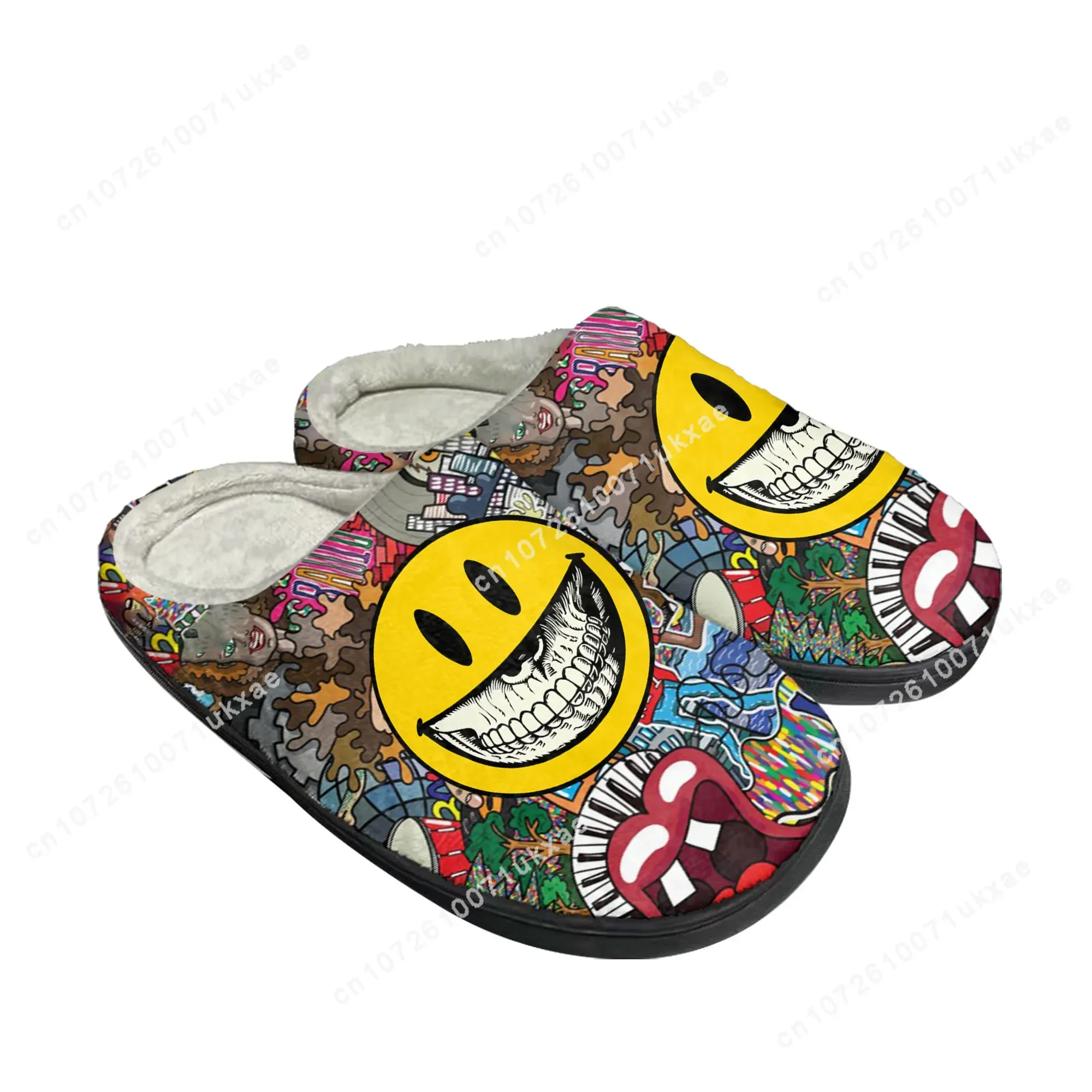 street art graffiti Home Cotton Slippers Mens Womens Plush Bedroom Casual Keep Warm Shoes High Quality Indoor Customized Shoe
