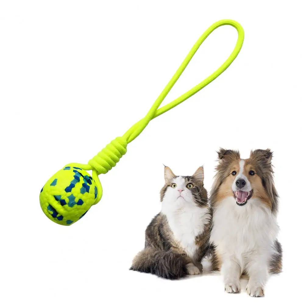 

Pet Ball Toy Dog Chew Ball Toy with Rope for Boredom Relief Pet Teething Training Bite-resistant Stress-relief Flexible Etpu