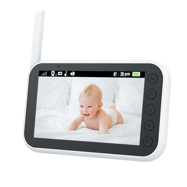 4.3Inch Screen Temperature Monitoring Intercom Baby Monitor  Wireless PTZ Night Vision Feeding Remind BabySitter Baby Camera 5