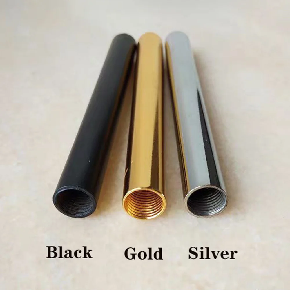 Table Lamp Led Lamp Accessories Thread Adapter Ceiling Pendant Light Table lamp/pendant lamp Connecting Rod Black/White/Gold/Silver M10 Inner Thread Screw Metal Hollow Tube For Lighting Accessories