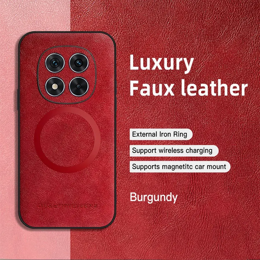 Vintage Classic Leather Magnetic Shockproof Protective Case with Mag-safe Back Cover