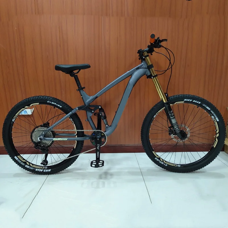 Mountain Bike 26 27.5 Inch Soft Tail 11 Speed Double Damping Downhill DH Aluminum Alloy for Adults Hydraulic Brake