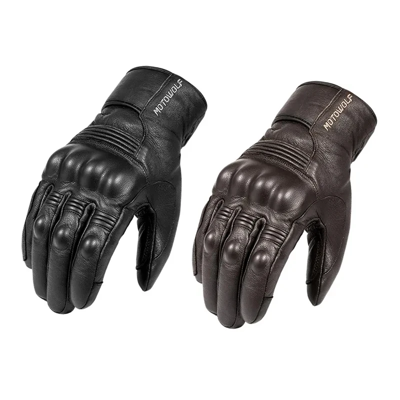 

Motorcycle Gloves Touch Screen Leather Winter Gloves Guanti Guantes Moto Invierno Cuero Luvas Motocicleta Men Women