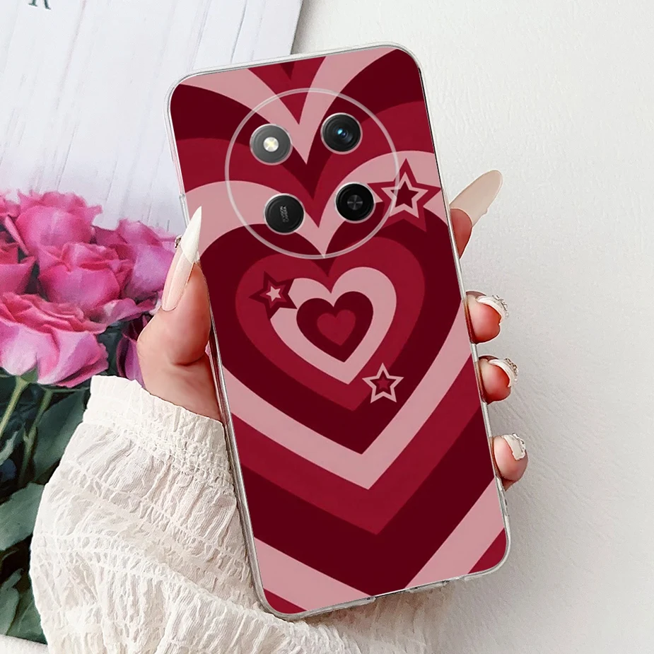 Colorful Painted Clear Silicone Case for Honor Smartphone - Soft Protective Cover