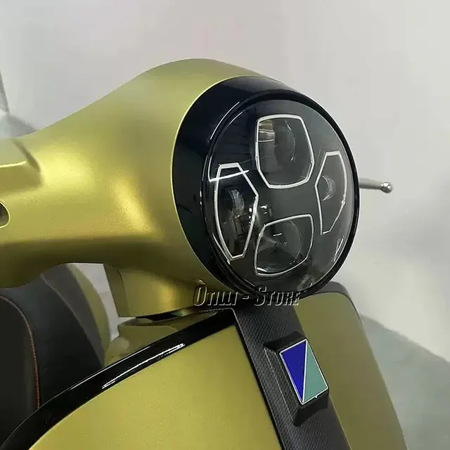 LED Headlight Assembly Black Chrome For Vespa GTS300 GTS 300 gts300 Motorcycle Headlamp Light Accessories