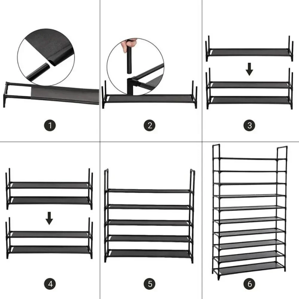 10 Tier Standing Shoe Shelf High-capacity and Simple Shoe Cabinet Save Space Household Rack Student Dormitory Storage Cabinets shoe rack shoe organizer shoe cabinet