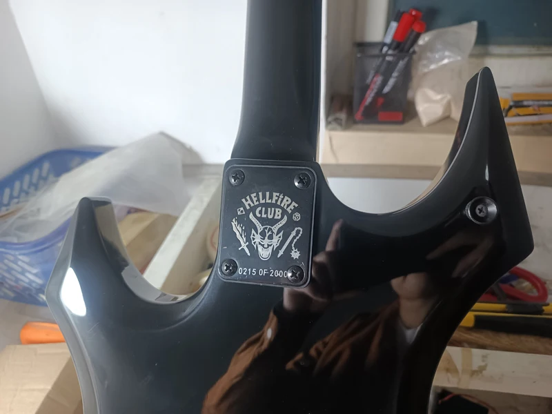 B.C. Rich "Warlock "Electric Guitar, Floyd Rose Vibrato Bridge, lock string nut, active pickup, The Hellfire connection board