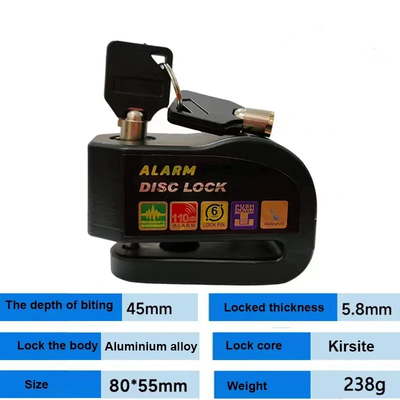 Motorcycle Disc Brake Alarm Lock Set 5