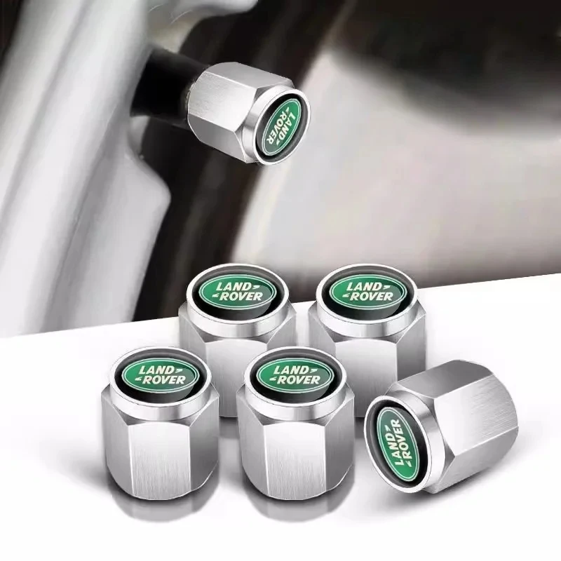 Metal Car Wheel Tire Valve Air Stem Cap Land Rover Freelander L2 LF Discovery 3 Sport Range Rover Velar Defender Evoque 5pcs tire valve caps tire valve cap tire stem cover
