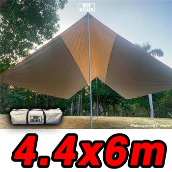 대형 4x6 타프 텐트,대형 방수 타프, 대형 4x5 차양 햇빛가리개 텐트, 야외 캠핑,  210D 옥스포드