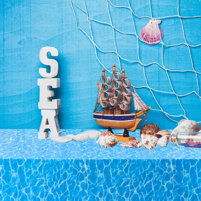 1pc Tovaglia per feste a tema oceano Tovaglia in plastica subacquea Compleanno per bambini Forniture per feste a tema animali blu oceano 6