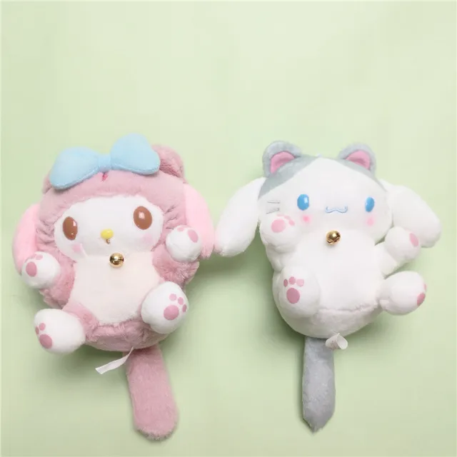 Sanrio Cinnamoroll My Melody Japanese Doll Cute Plush Toys Cartoon Animal Soft Stuffed Fortune Cat Cross Dressing Children Gifts 1
