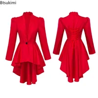 Nouveau 2026 vêtements de Renaissance pour femmes Steampunk médiéval manteau de queue veste gothique victorien rétro femmes redingote tenue veste manteau 2
