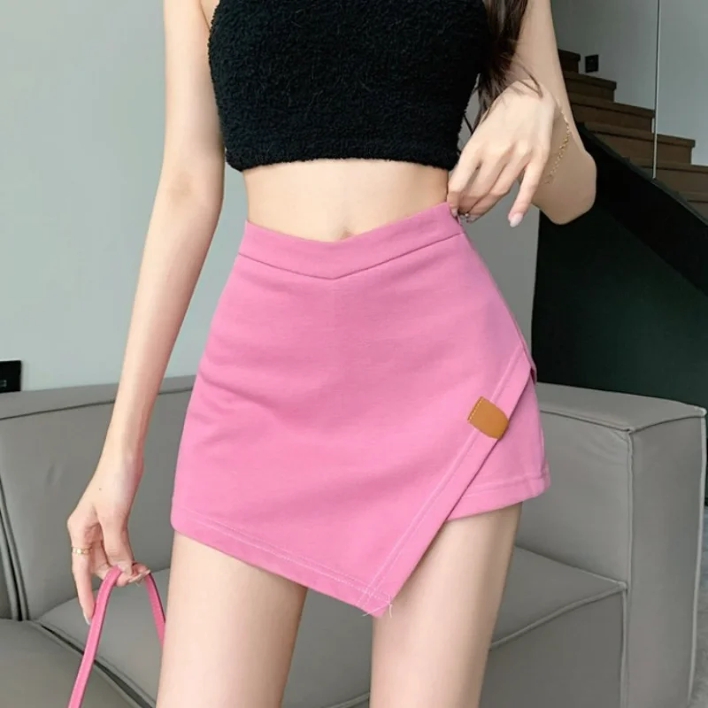 Fashion Irregular Y2K Skirt Women 2023 Summer New High Waist Design Slim Wrapped A-line Mini Skirts Female belor design подводка для глаз stream line