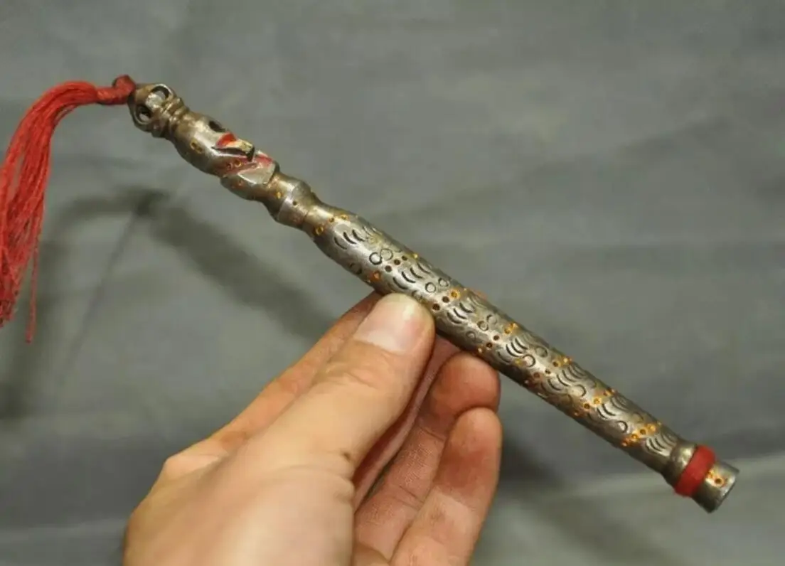 old Tibet Meteorite iron Tiantie skull Vajra Dorje Phurpa Exorcism Talisman faqi 5