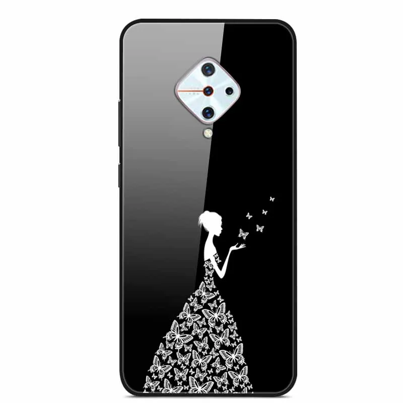 Premium Tempered Glass Back Case with Soft Bumper