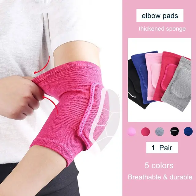 1 Pair Elbow Protectors for Adults and Children Weighing Basketball Volleyball Yoga Dancing Elbow Pads Sports Elbow Protection