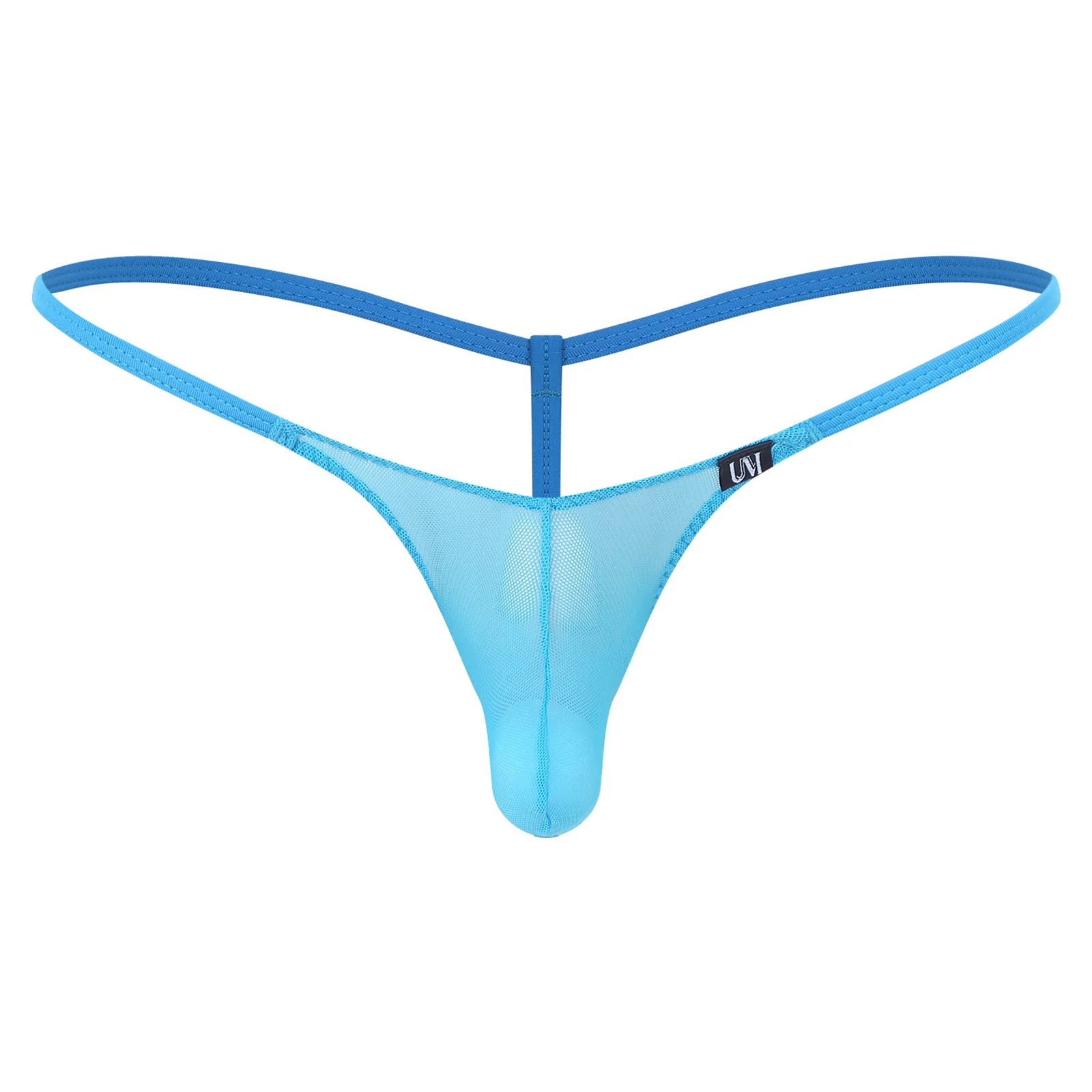 

2023 Mens See Through Mesh G-String Thong Bulge Pouch Low Rise T-Back Sissy Underwear Tempting Underpants Male Exotic Lingerie