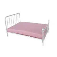 Maison de poupée créative échelle 1:12, scène de chambre à coucher avec matelas, meubles de lit de poupée, lit simple, maison de jeu, Mini lit modèle cadeau pour filles 6
