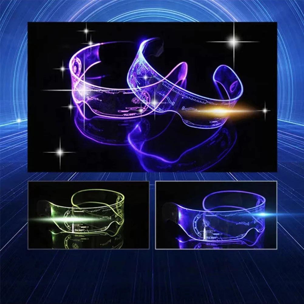 Occhiali LED Per Feste - 12 Pezzi Con Luci Lampeggianti, Senza Fili, Per Natale, Halloween E Discoteca - Foto 3
