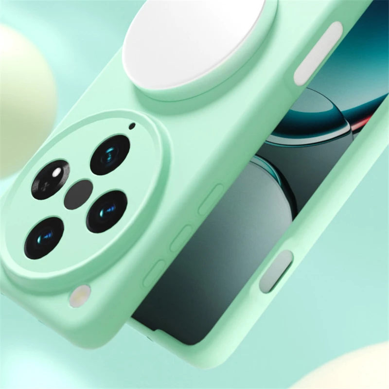 Wireless Charging Soft Liquid Silicone Magnetic Slim Phone Case - Protective Cover