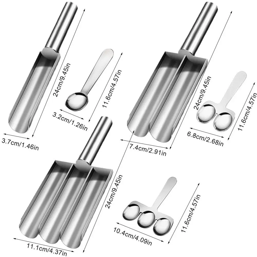 304 Stainless Steel Meatball Scoop Maker Meatball Shape Ball Maker Fish Ball Mold Shrimp Slider Croquette Mold Tool
