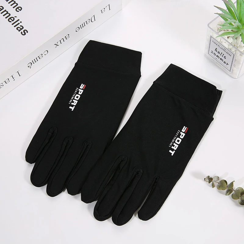 Sport Gloves Ice Silk Full Finger Cycling Gloves For Men And Women Outdoor Sports Fitness Driving Fishing High-elastic Comfortable Sunscreen