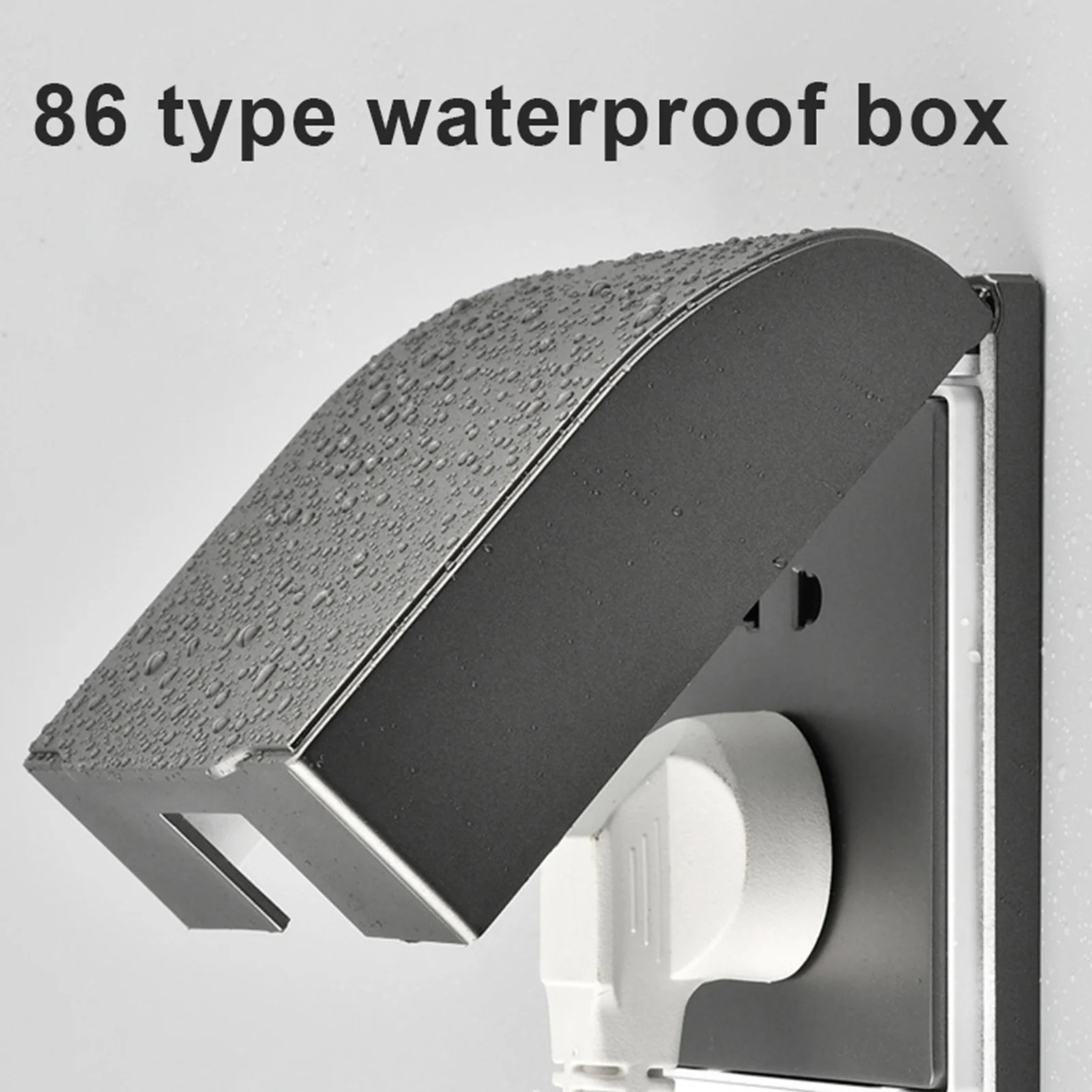 Socket -Proof Box Receptacle Protector with Flip Cover Box for Home Hotel Bathroom Kitchen