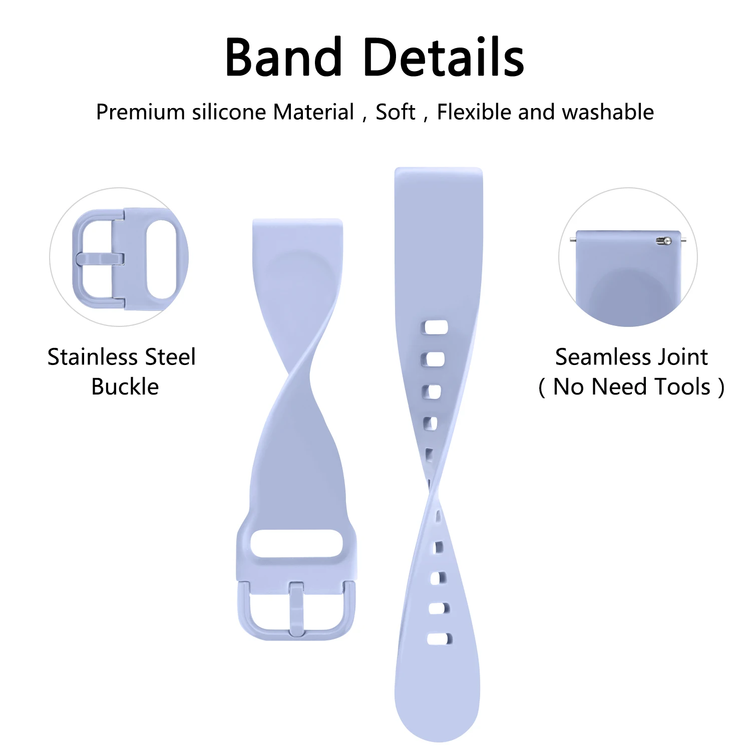 Versatile 22mm TPU Smartwatch Replacement Band Strap
