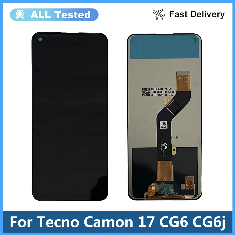 

Tested 6.6" For Tecno Camon 17 LCD CG6j LCD Display Touch Screen Assembly Camon17 CG6 LCD Dispaly Touch Digitizer Replacement