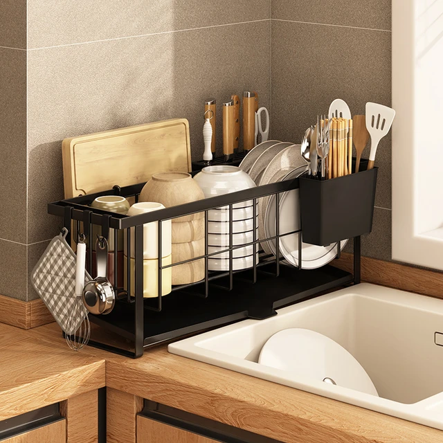 Space Saving Dish Drying Rack for Kitchen Counter, Durable Drying