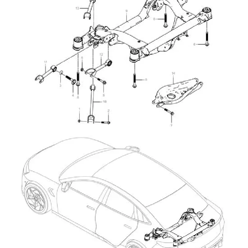 BYD Seal 2022-2025 Ek-03014 리어 서브프레임 순정 자동차 액세서리 파라 오토 툴즈