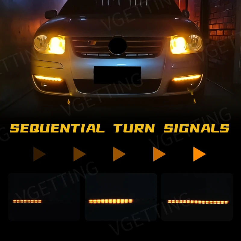 2 Flowing  Flexible DRL LED Daytime Running Light Sequential Strip Car Dynamic Turn Signal Lamp for Auto Driving Waterproof Auto