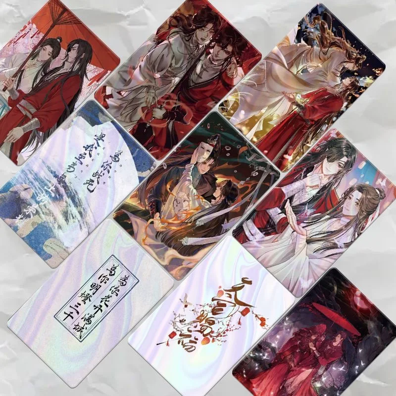 Bookmarks Stationery Supplies Tian Guan Ci Fu Figure Laser Card 50 sheets 1 box anime bookmark