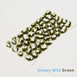 Winter Wonderland Snow Grass Clusters for Diorama and Garden Scenery (Wild Green)