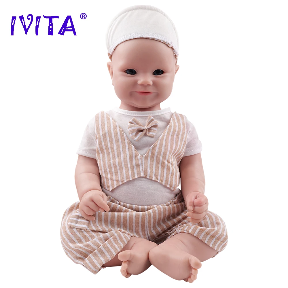 IVITA WB1563 Kit Bambola Reborn in Silicone Integrale da 45 cm, 3,18 kg, Non Dipinta, Realistica, per Bambini, Giocattolo Fai-da-Te - immagine 2