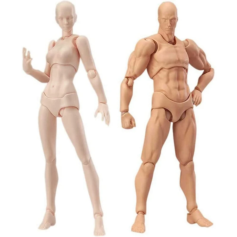 

Body Doll, Artists Manikin Blockhead Jointed Mannequin Drawing Figures Male+Female Set