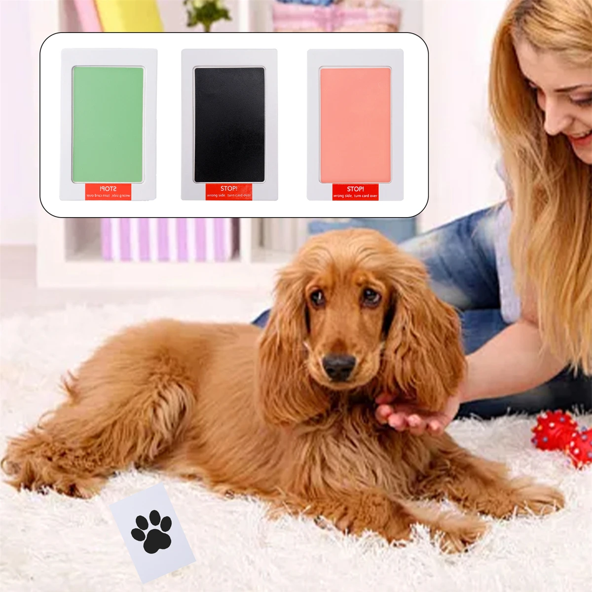1Pc Pet Footprints Ink Pad Dog Cat Anti-counterfeiting Memorial Non-dirty Paw Prints Table Wash-free Ink-free Pet Footprints